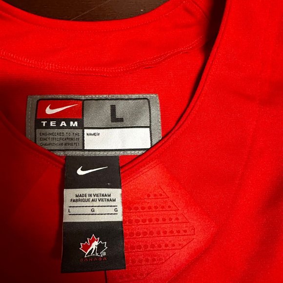 Nike Mens University Red Team Canada Long Sleeve Replica Hockey Jersey Size L - Picture 4 of 5